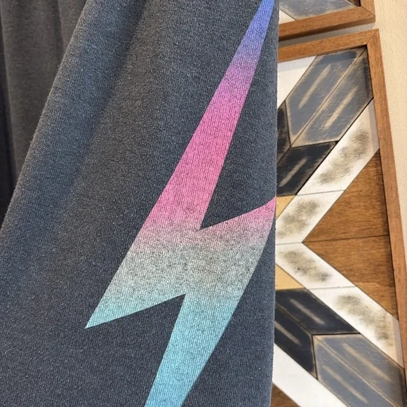 Aviator Nation Bolt Sweatpants Joggers Grey Small - Picture 4 of 8